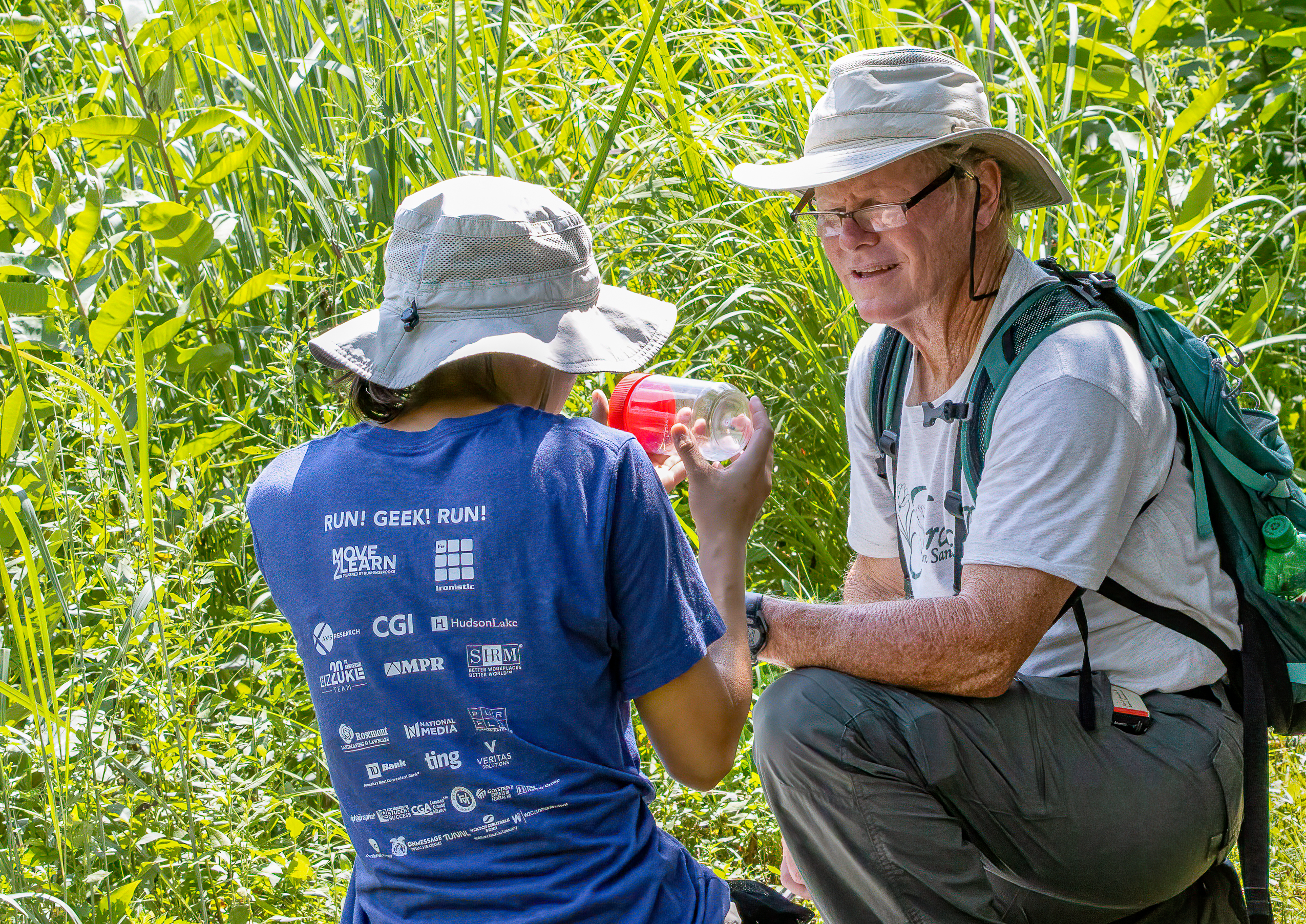 Interns at a Butterfly Count event