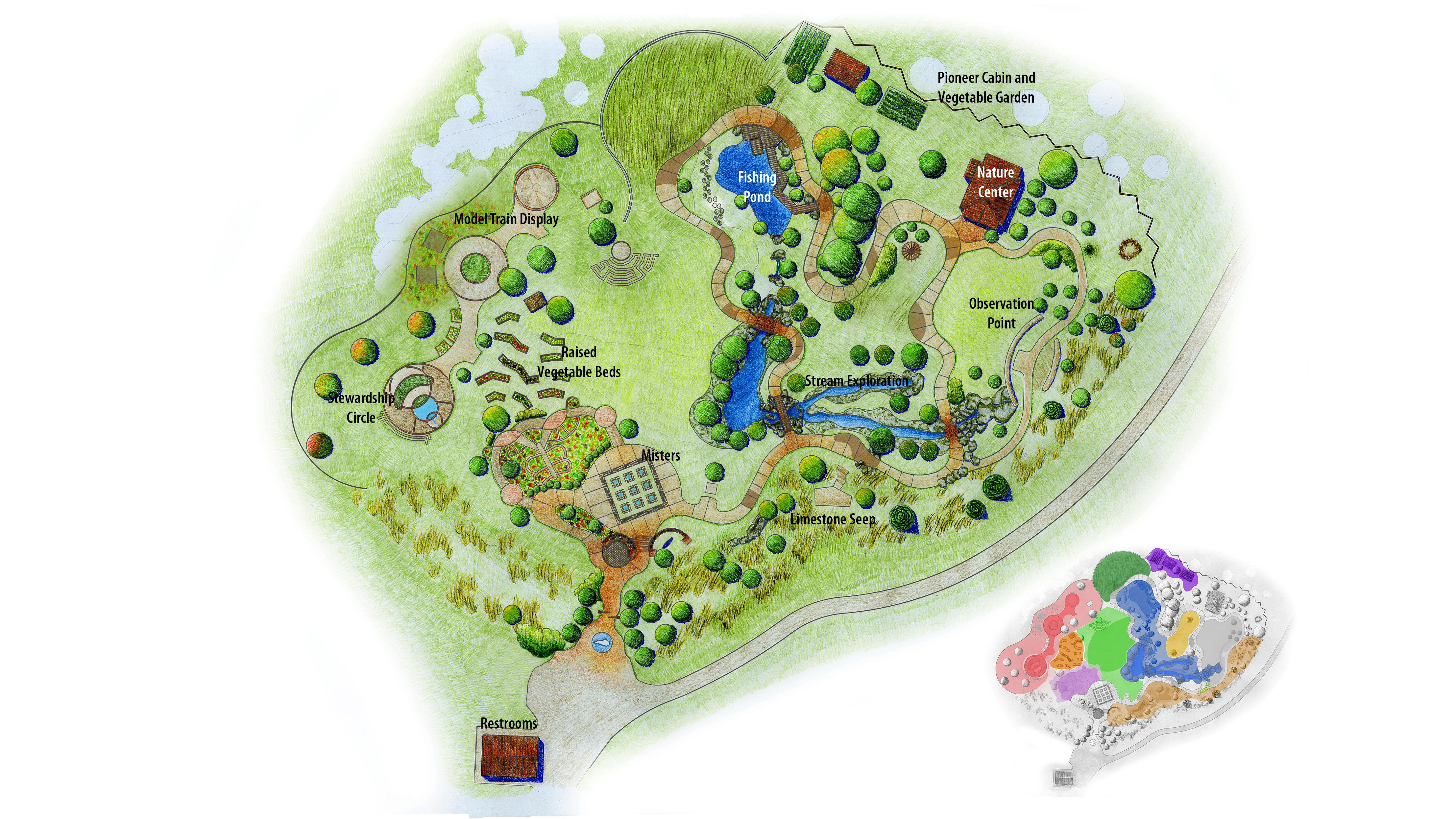 A map of the Kentucky Children's Garden